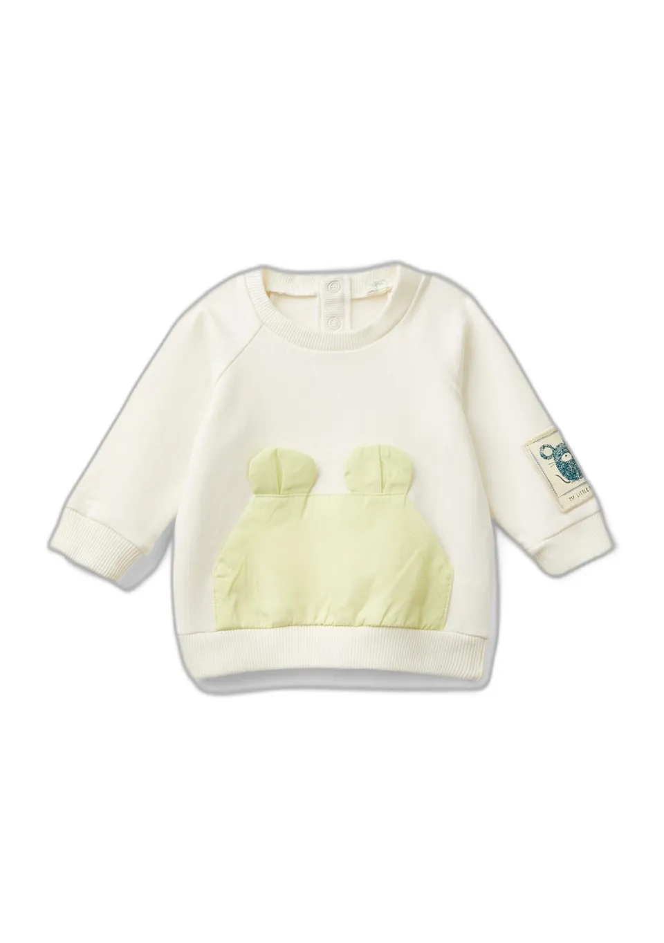 Benetton Felpe 32kna1054 Felpa Cappuccio Panna 50