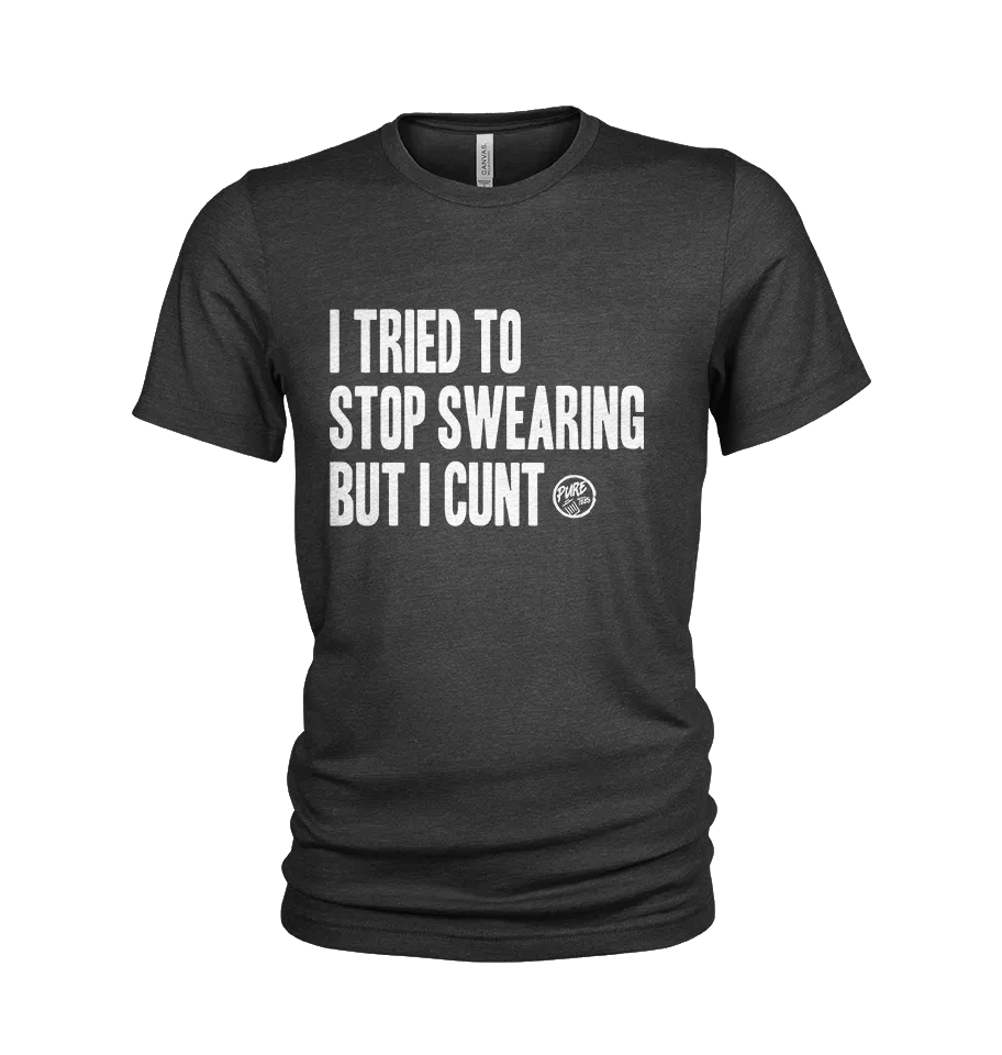 Pure Trash I Tried To Stop Swearing Maglietta Uomo Triblend