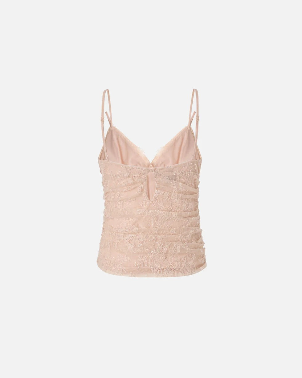 Pinko Fragola 106726 A378 Top Pizzo Rosa Slim