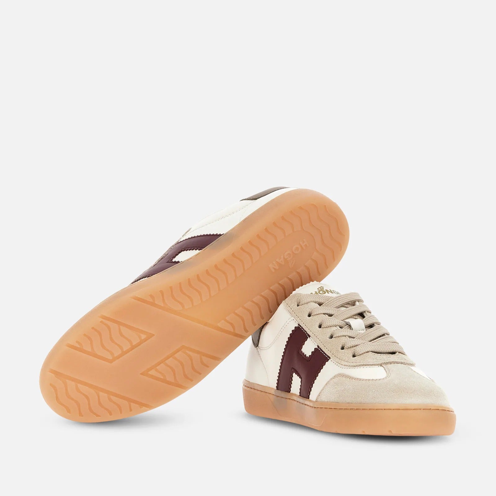 Hogan Cool HXW6470FB60UH sneakers avorio bordeaux pelle