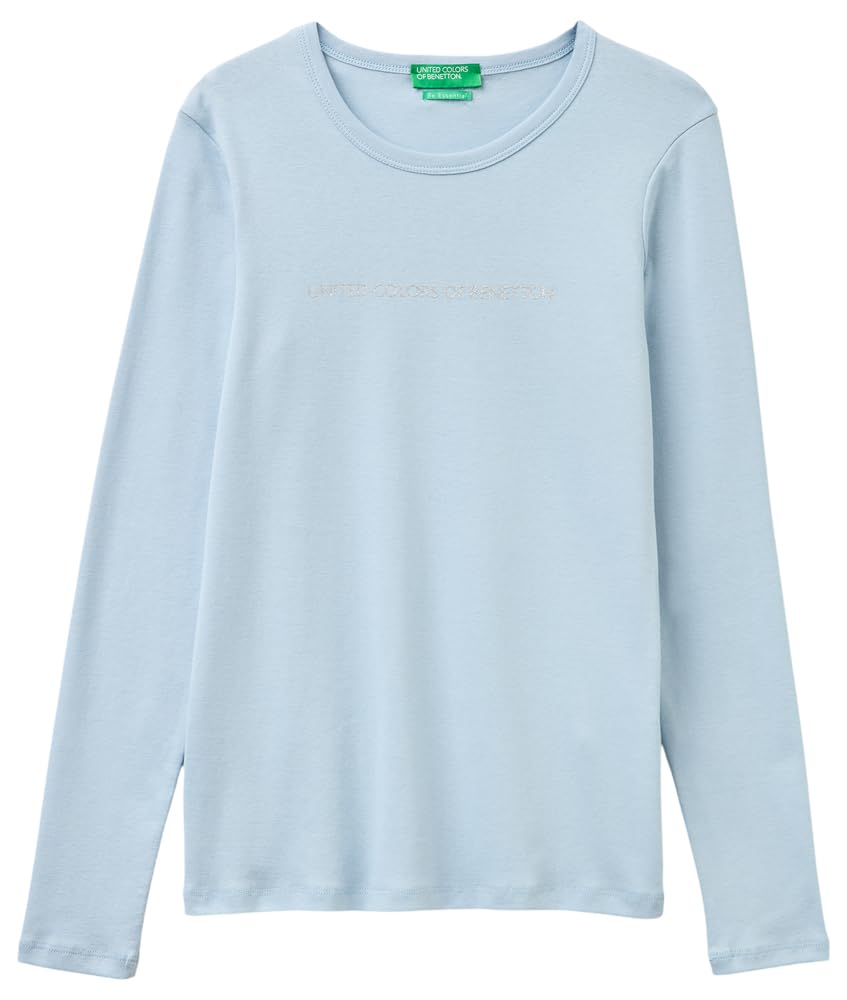 United Colors of Benetton T-Shirt Donna Manica Lunga Glitter