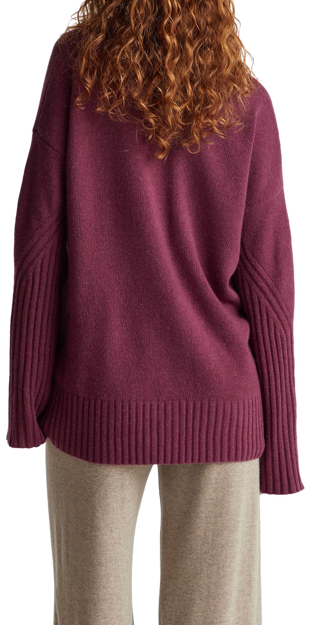 Benetton Maglieria Pullover Over Donna Bianco