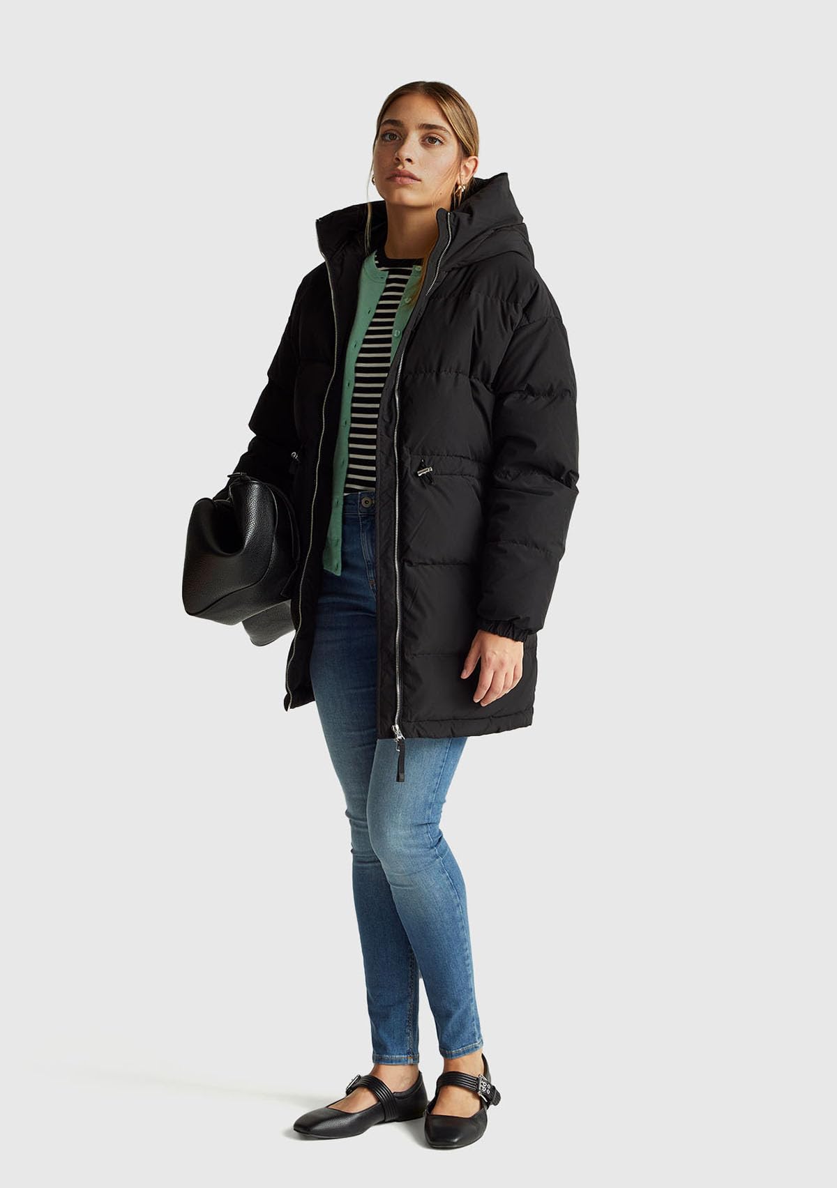 Benetton Giaccone 22t6dn087 Piumino Donna Taglia M