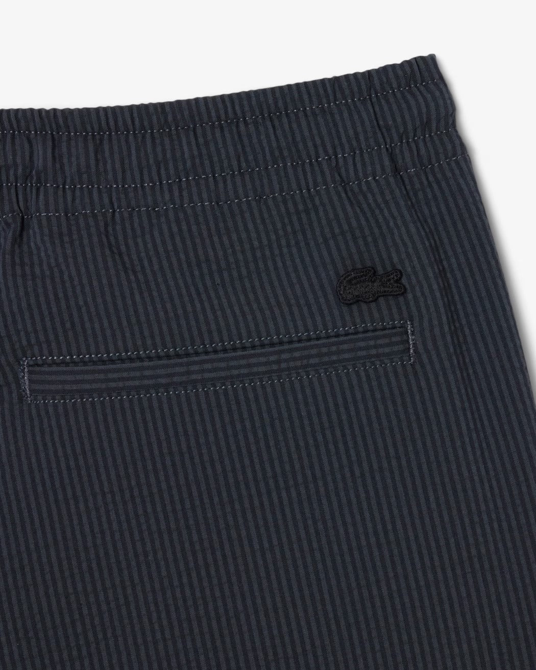 Lacoste GH1977 shorts uomo seersucker noir gris