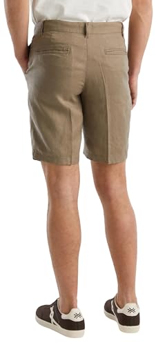 Benetton 4AGH59548 Bermuda Uomo 58 lino chino beige
