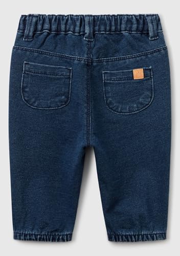 Benetton Bimbo Pantalone Denim Felpa 74 Elastico Tasche