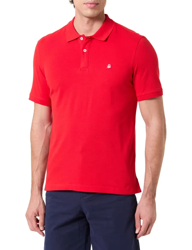 Benetton 3wg9u301z Polo Uomo Rossa Slim XS