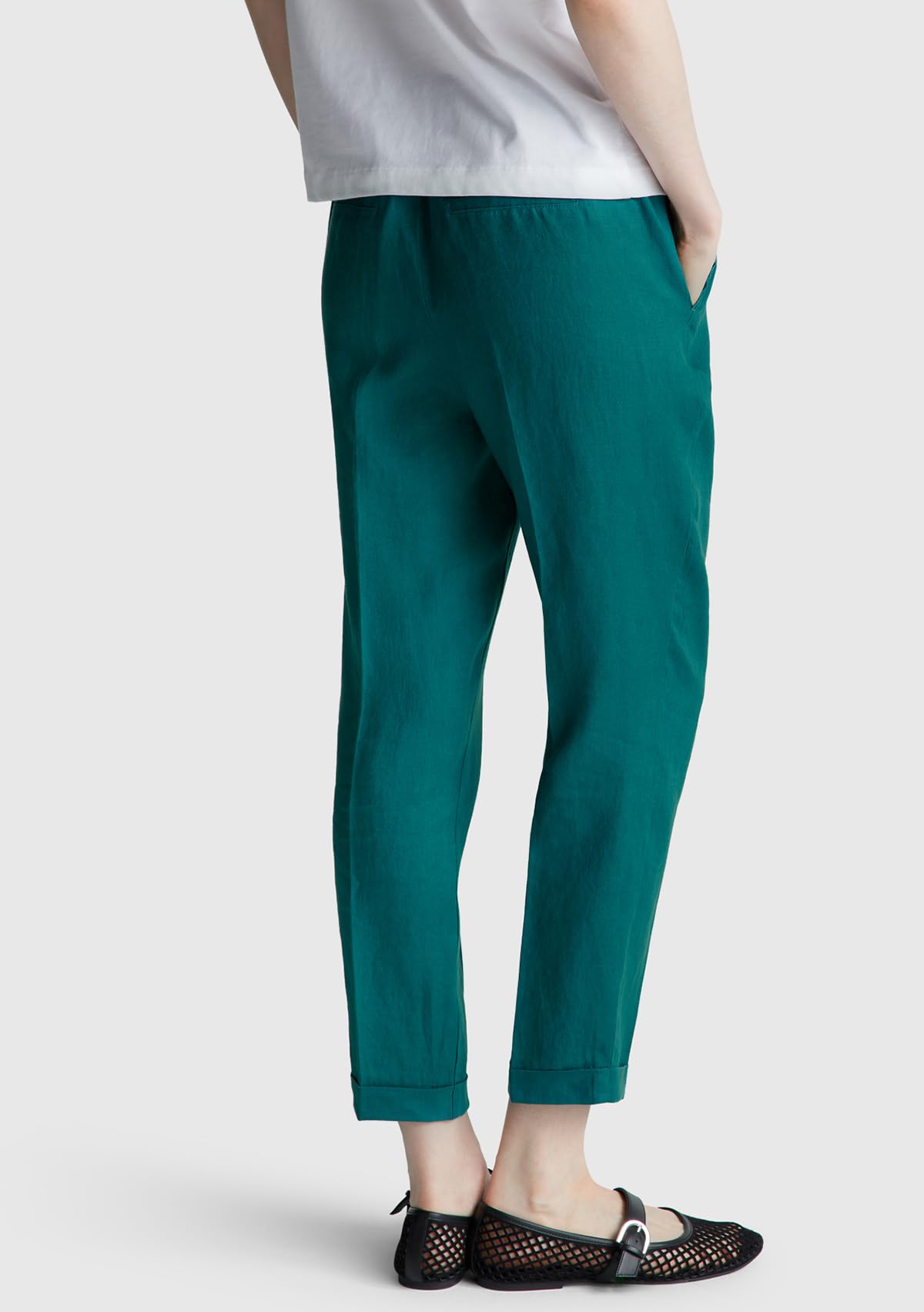 Benetton Pantaloni Regular Donna Blu Notte 016
