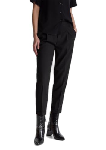 Benetton Pantaloni Sigaretta Donna Neri Malleolo