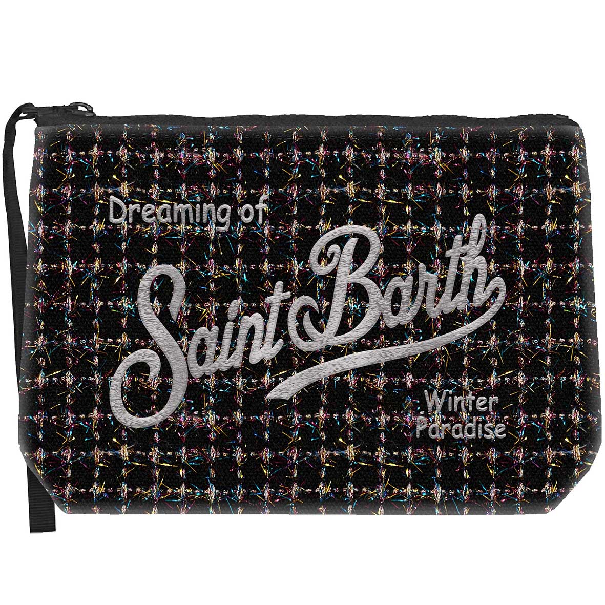 MC2 Saint Barth Aline Tweed Pochette Nero Lurex