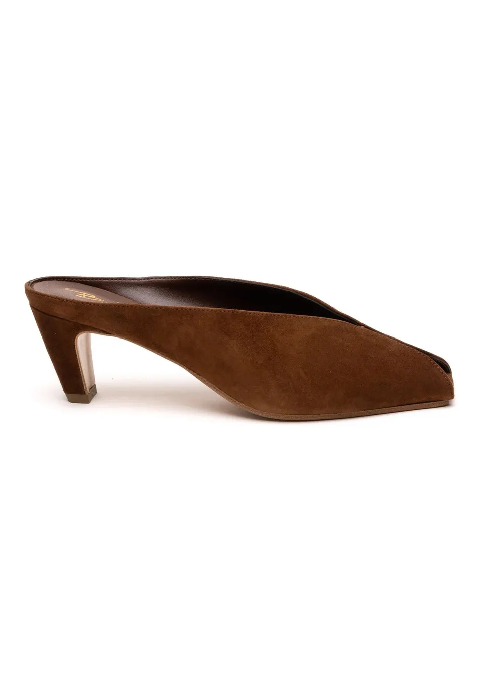 Bianca D S866 sabot choco pelle scamosciata tacco 6