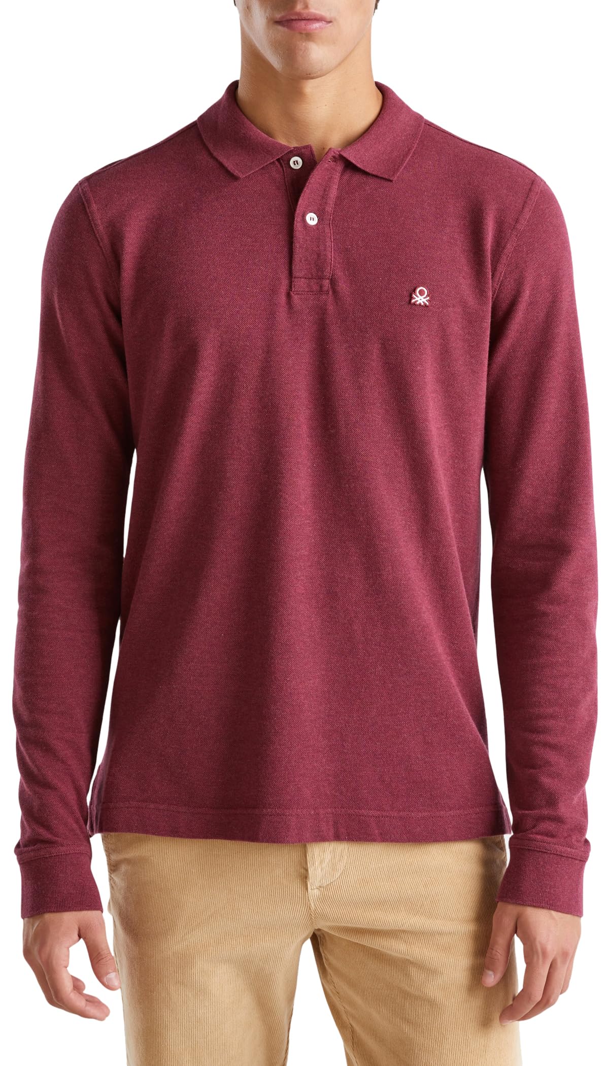 Benetton Polo Uomo Cotone Organico Melange L