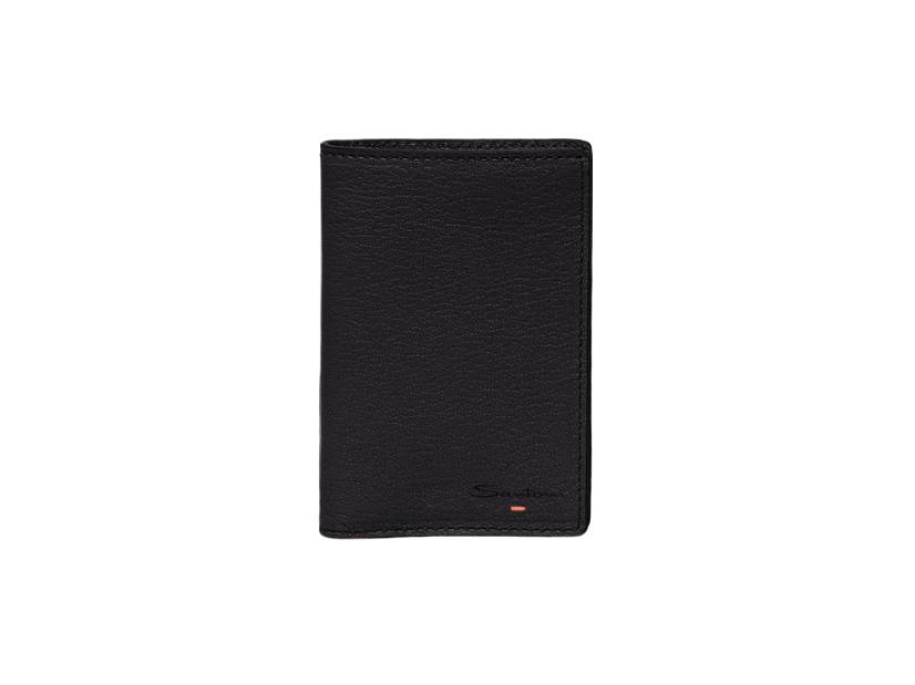 Santoni DFPPA2379FOX Custodia Passaporto Pelle Nero