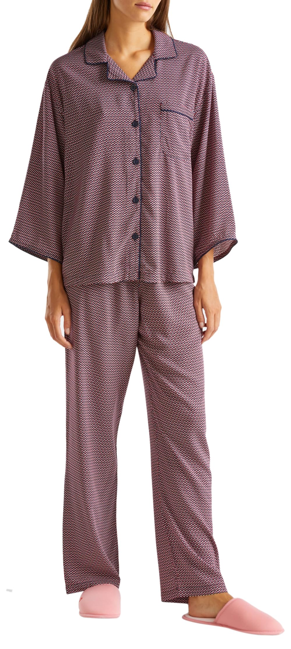 Benetton pigiama donna L set maglia pantalone casual
