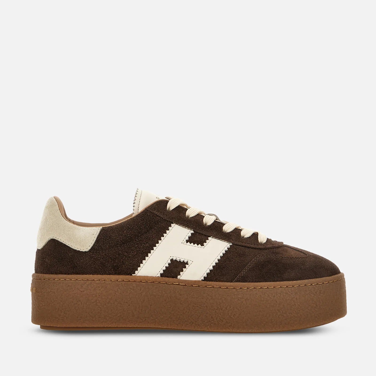 Hogan Cool H698 Sneakers Donna Marrone Scamosciata