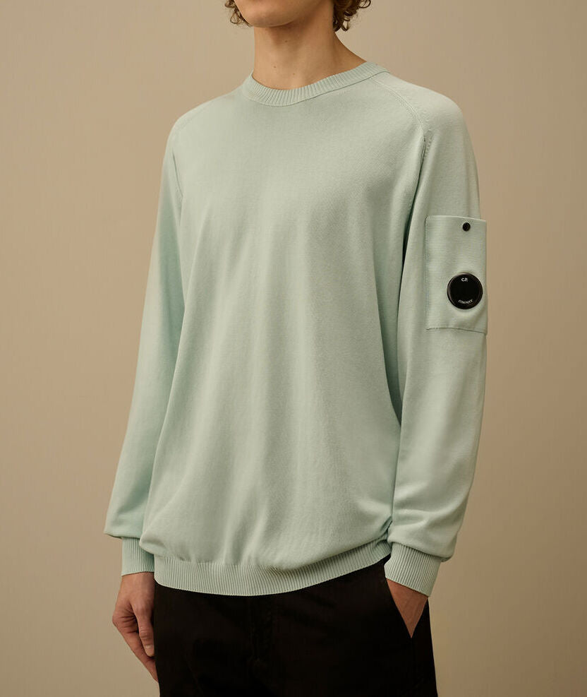 C.P. Company MKN105 Maglione Uomo Misty Blue Cotone