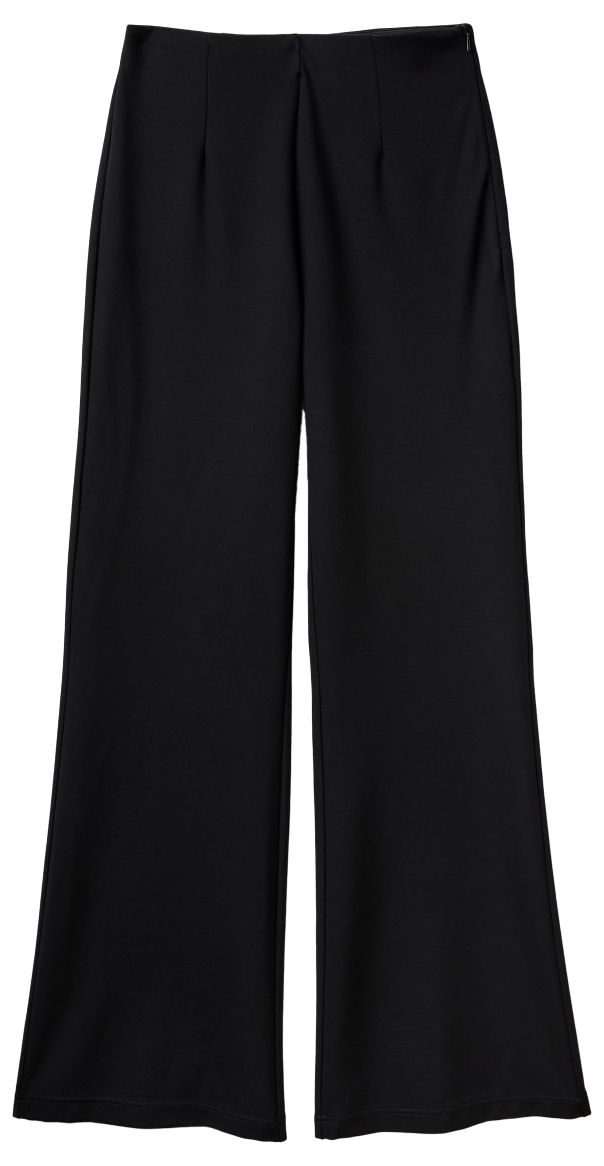 Benetton Pantaloni Donna Flare Interlock Taglia L Tinta Unita