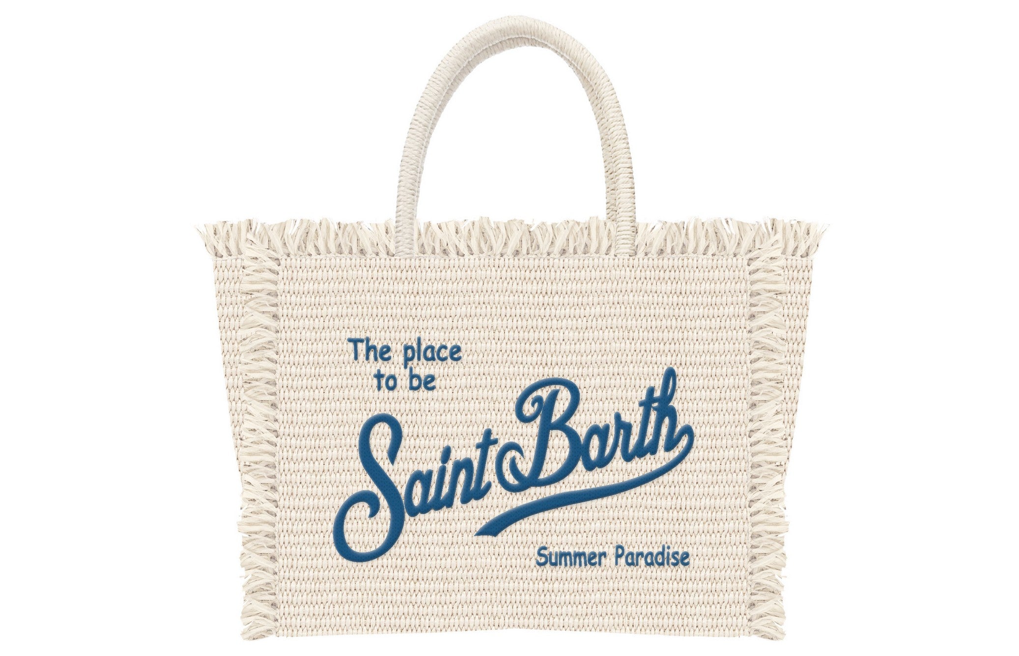 MC2 Saint Barth Vanity Mini Straw Borsa Bianco Paglia