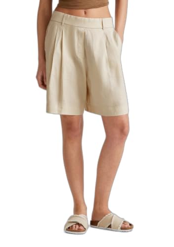 Benetton Bermuda Lino Pantalone Corto Doppia Pince