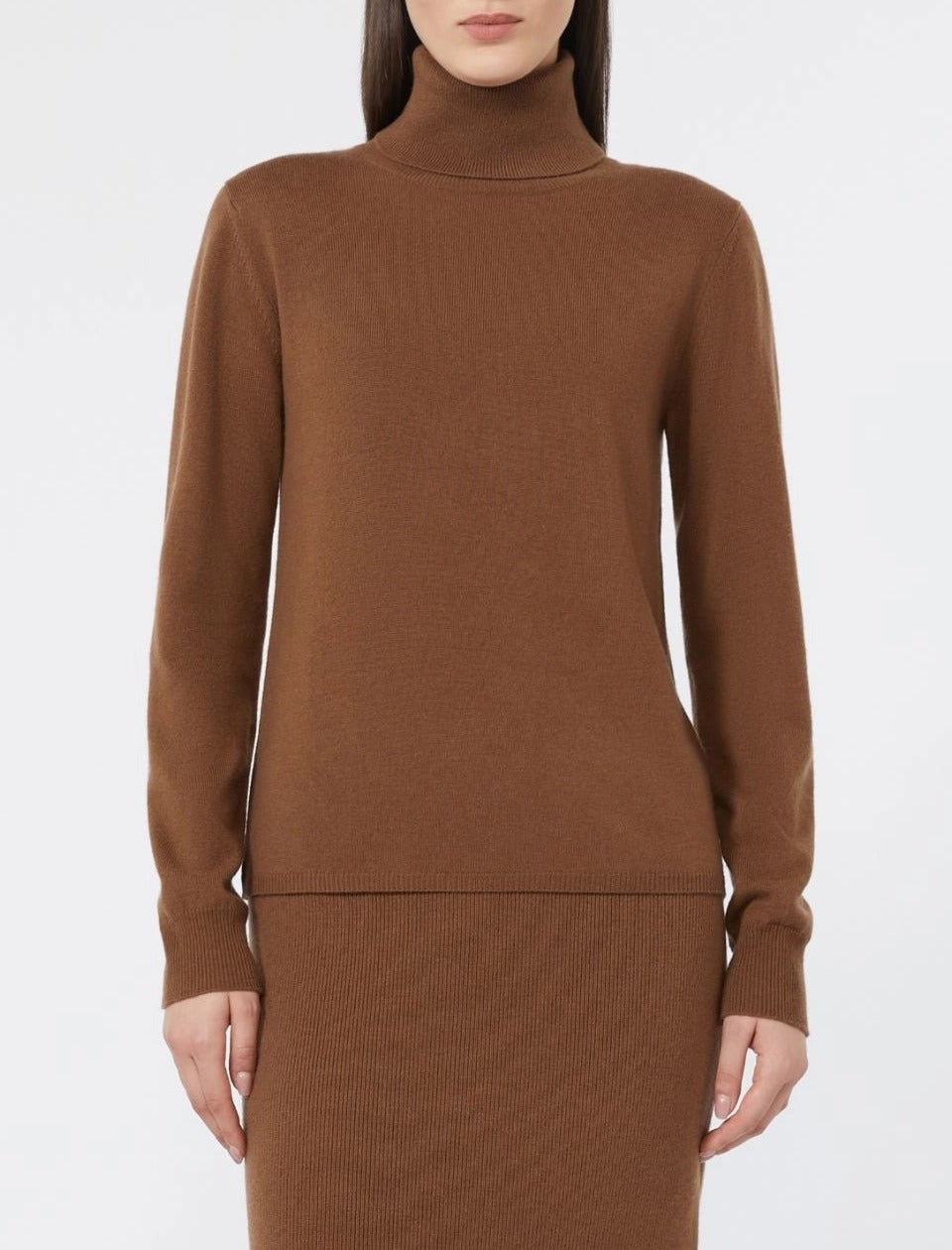 Max Mara Studio Educata Maglia Donna Cuoio Cashmere
