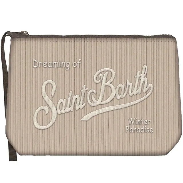 MC2 Saint Barth Aline Corduroy S Pochette Beige Velluto