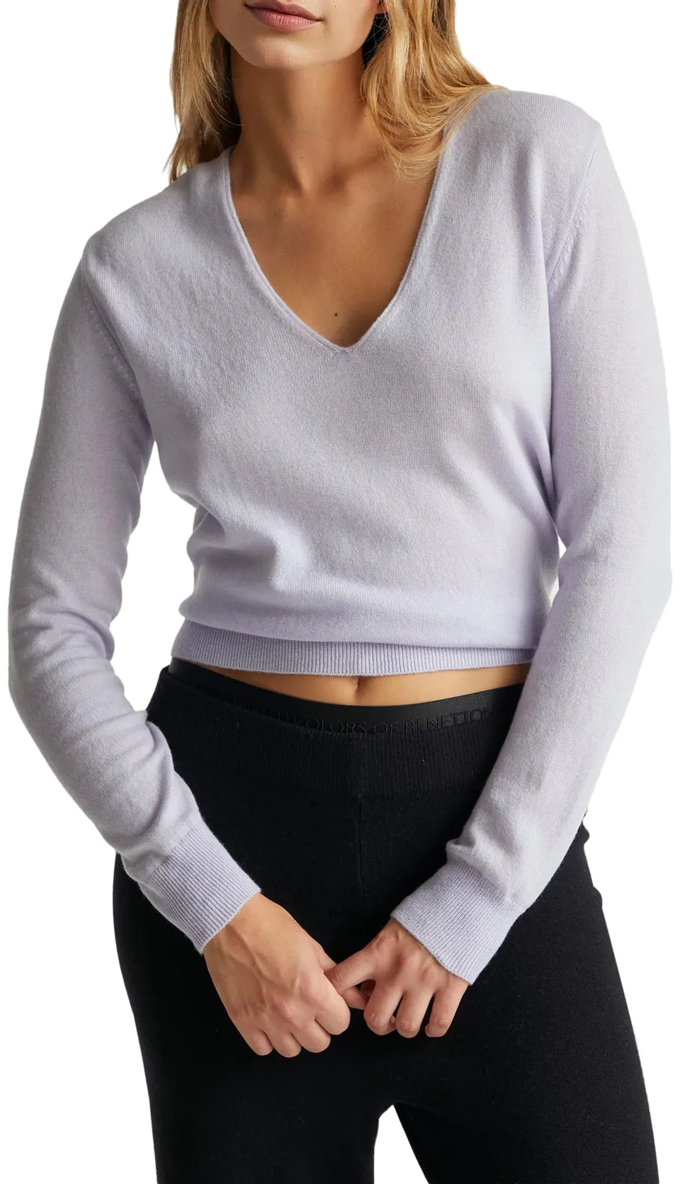 Benetton Maglieria Maglia Scollo V Donna Regular
