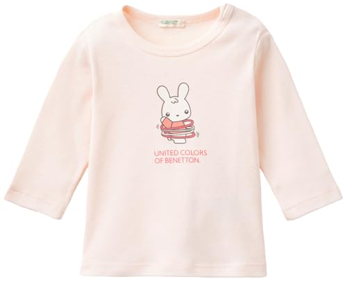 Benetton T-shirt manica lunga girocollo stampa ad acqua