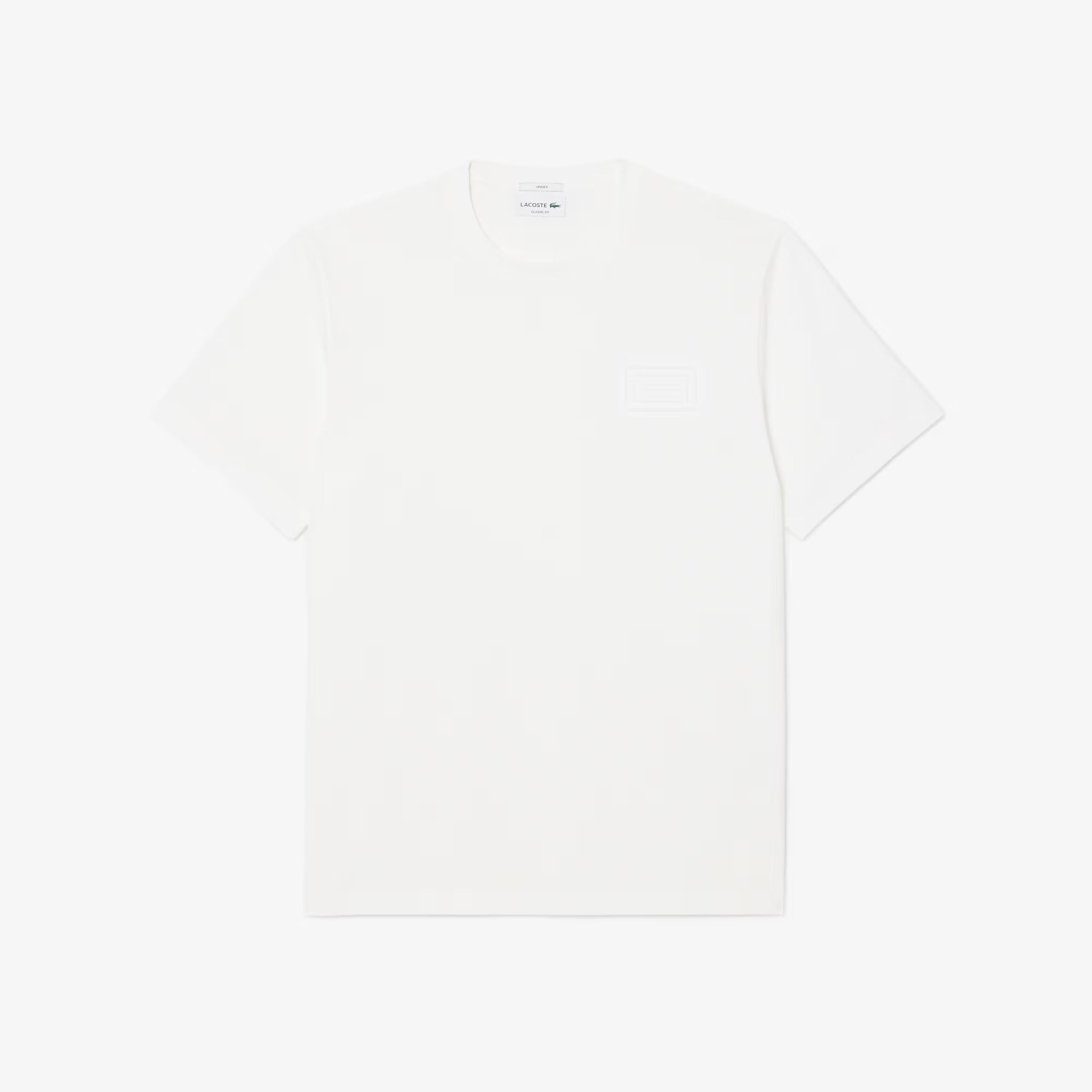 Lacoste TH0753 T-Shirt Unisex Bianco Jersey Cotone