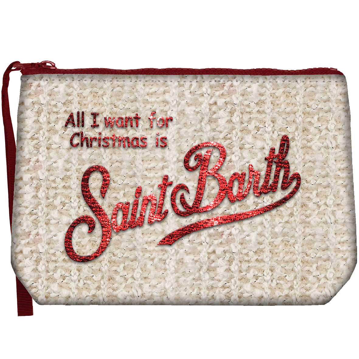 MC2 Saint Barth Aline Tricot Pochette Panna Rosso