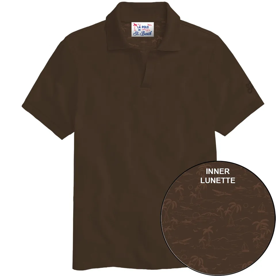 MC2 Saint Barth Charles 00125L polo marrone cotone