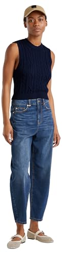 Benetton Gilet Cropped Girocollo Trecce Donna