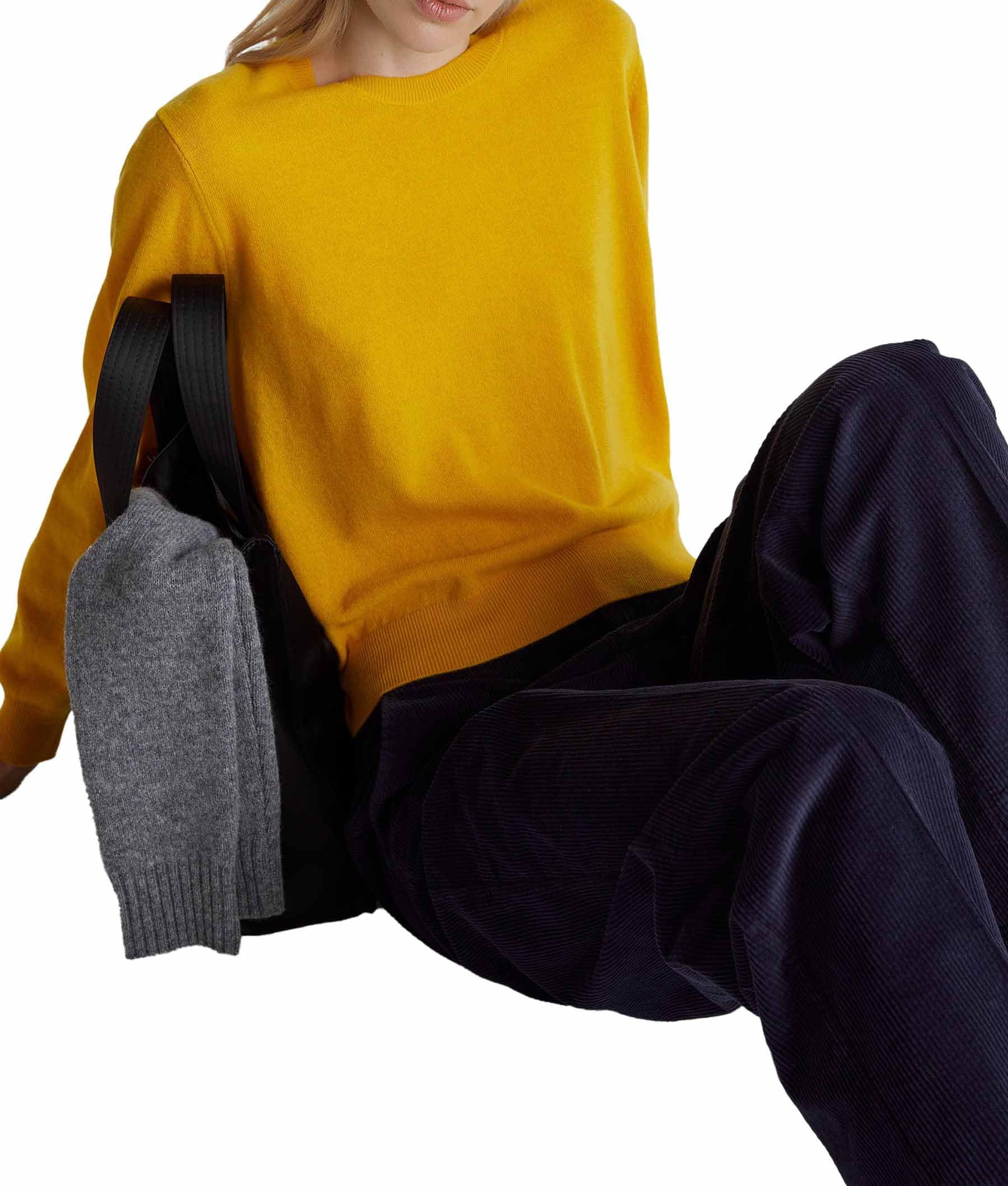 Benetton Maglione Donna Giallo Lana Taglia M
