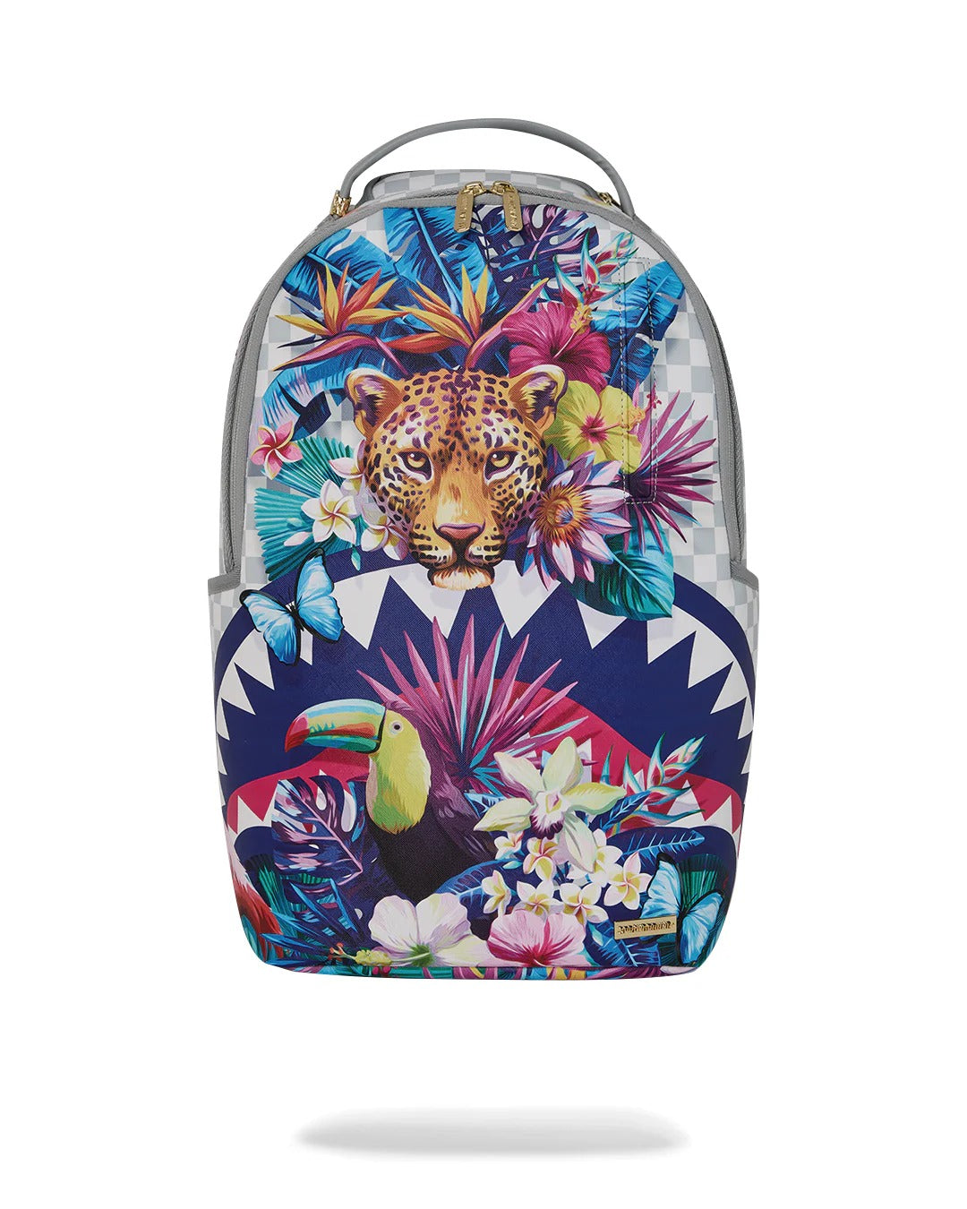 Sprayground Cream Flowering Jungle Shark zaino grigio PVC