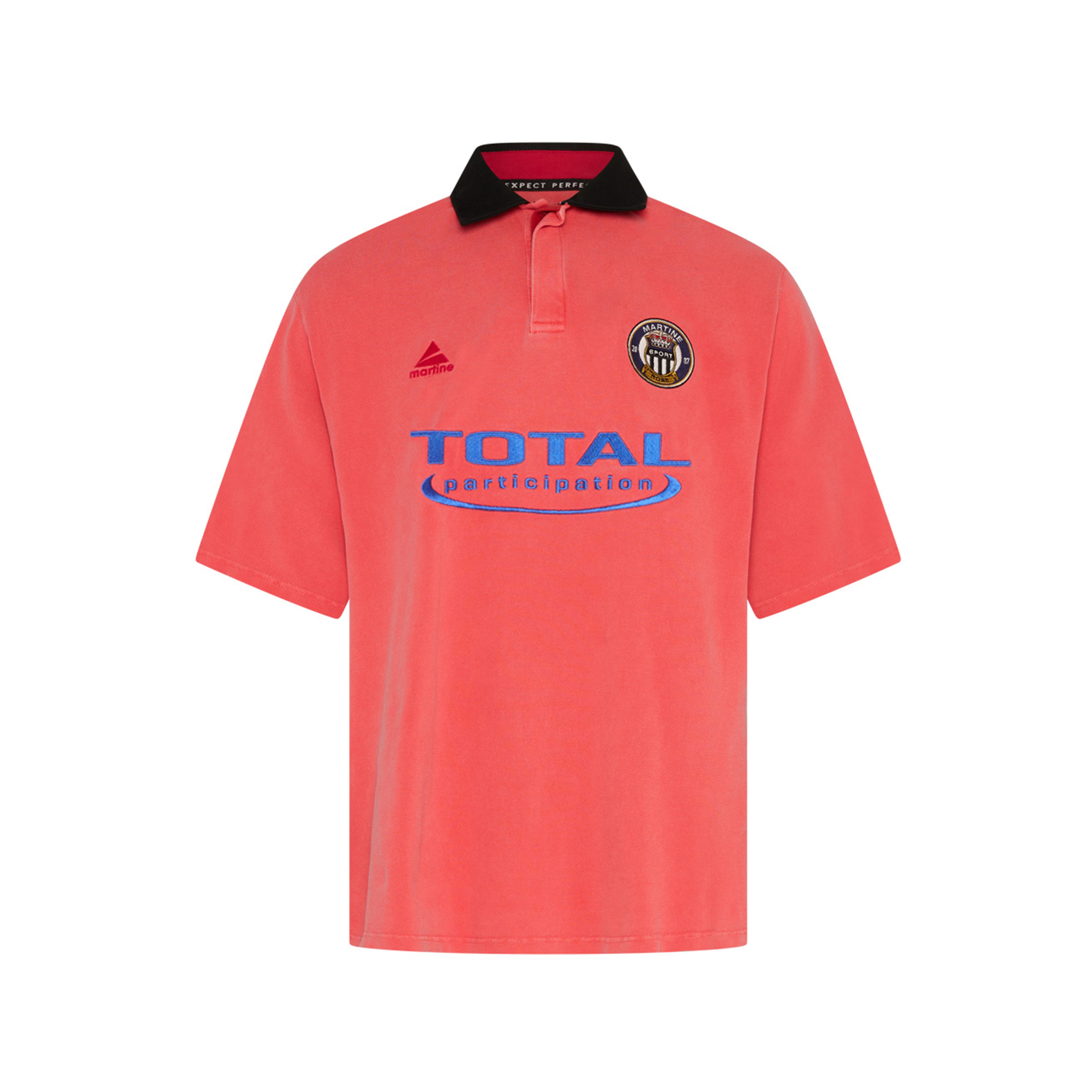 Martine Rose Oversized polo rosa cotone maniche corte