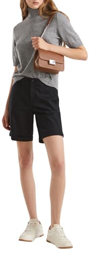 Benetton 4CV0592G5 Bermuda Donna Nero 42