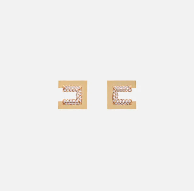 Elisabetta Franchi OR23A66E2 Orecchini Oro Strass