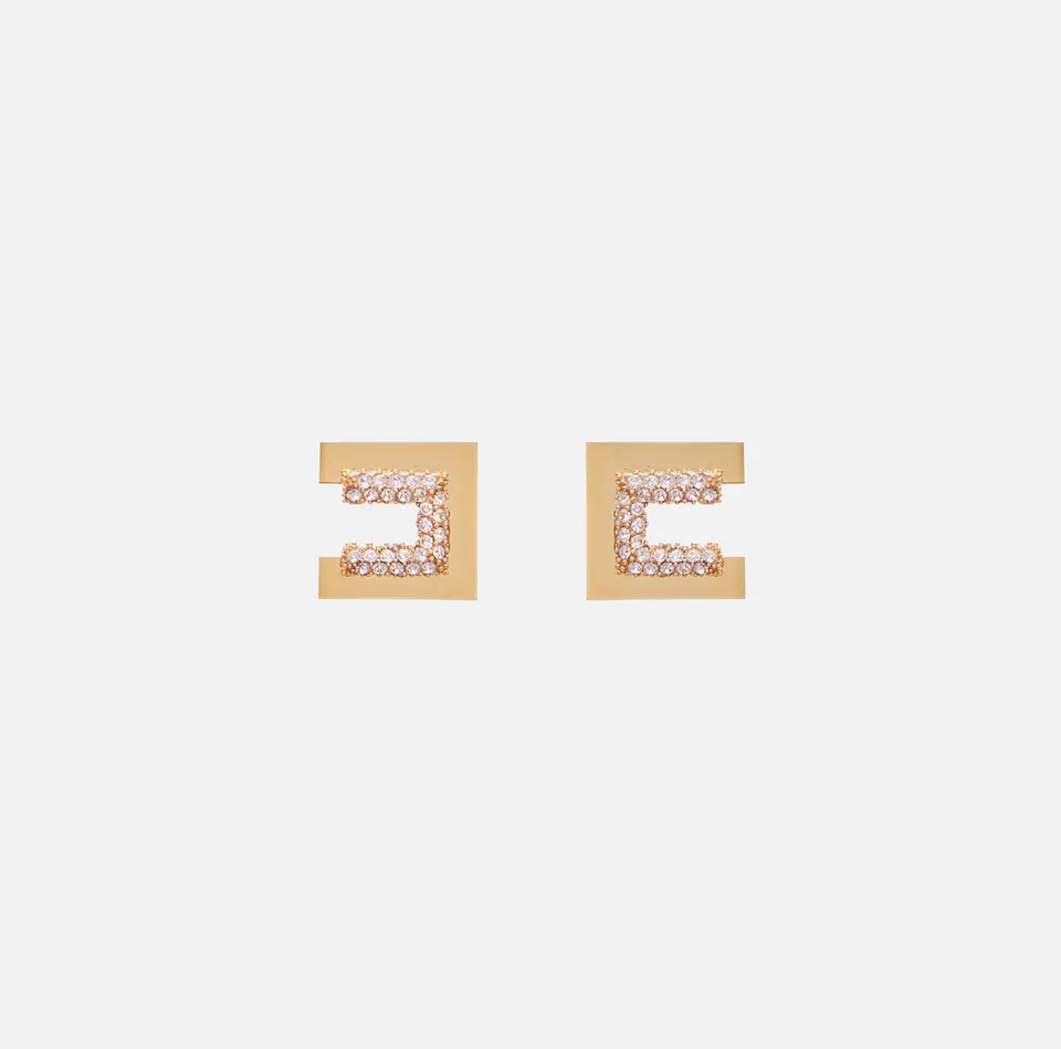 Elisabetta Franchi OR23A66E2 Orecchini Oro Strass