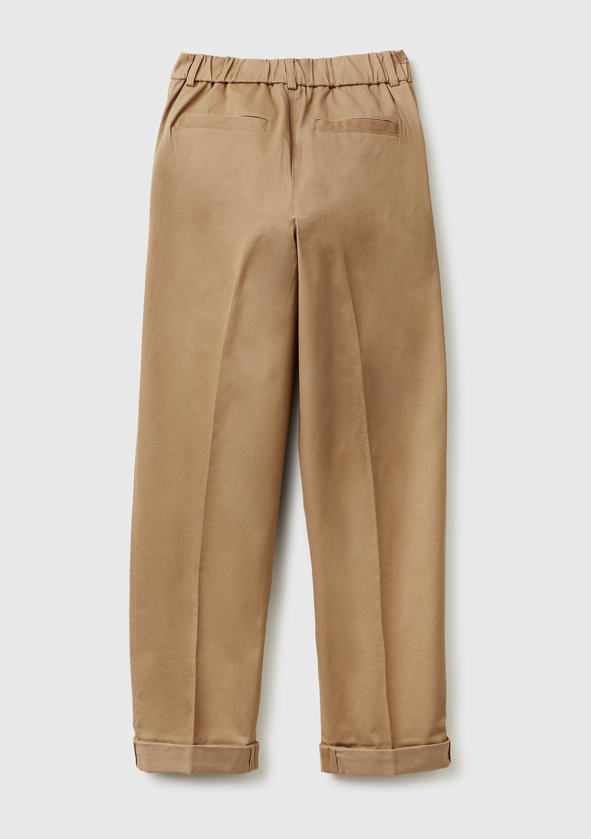 Benetton Pantaloni Donna Twill Cotone con Tasche Blu