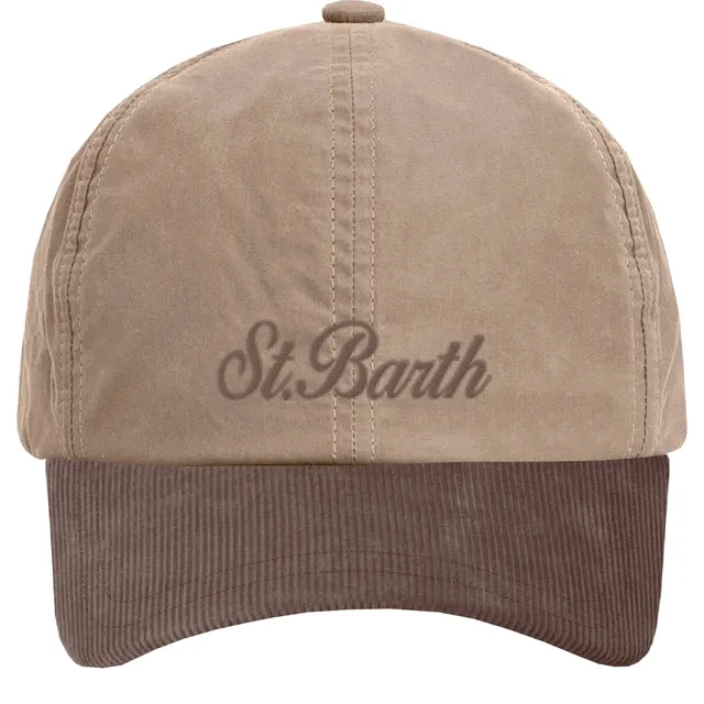 MC2 Saint Barth Baseball Wax Corduroy 00550M cappello nocciola marrone