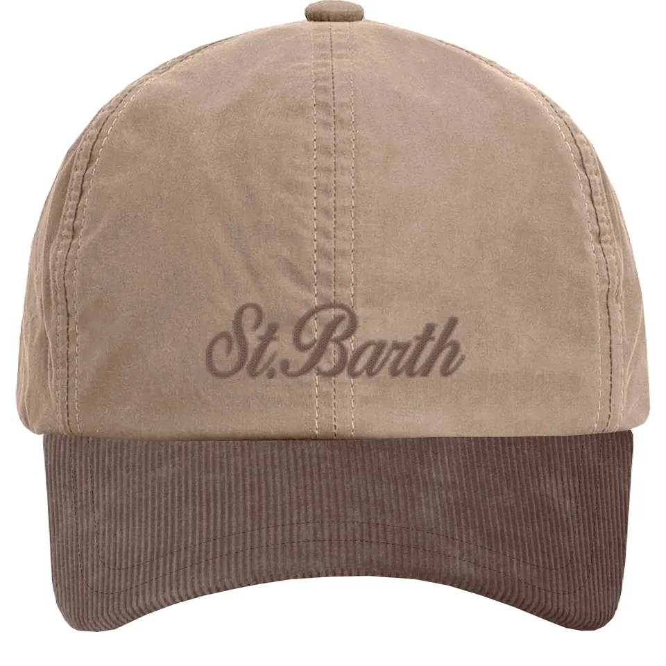MC2 Saint Barth Baseball Wax Corduroy 00550M cappello nocciola marrone