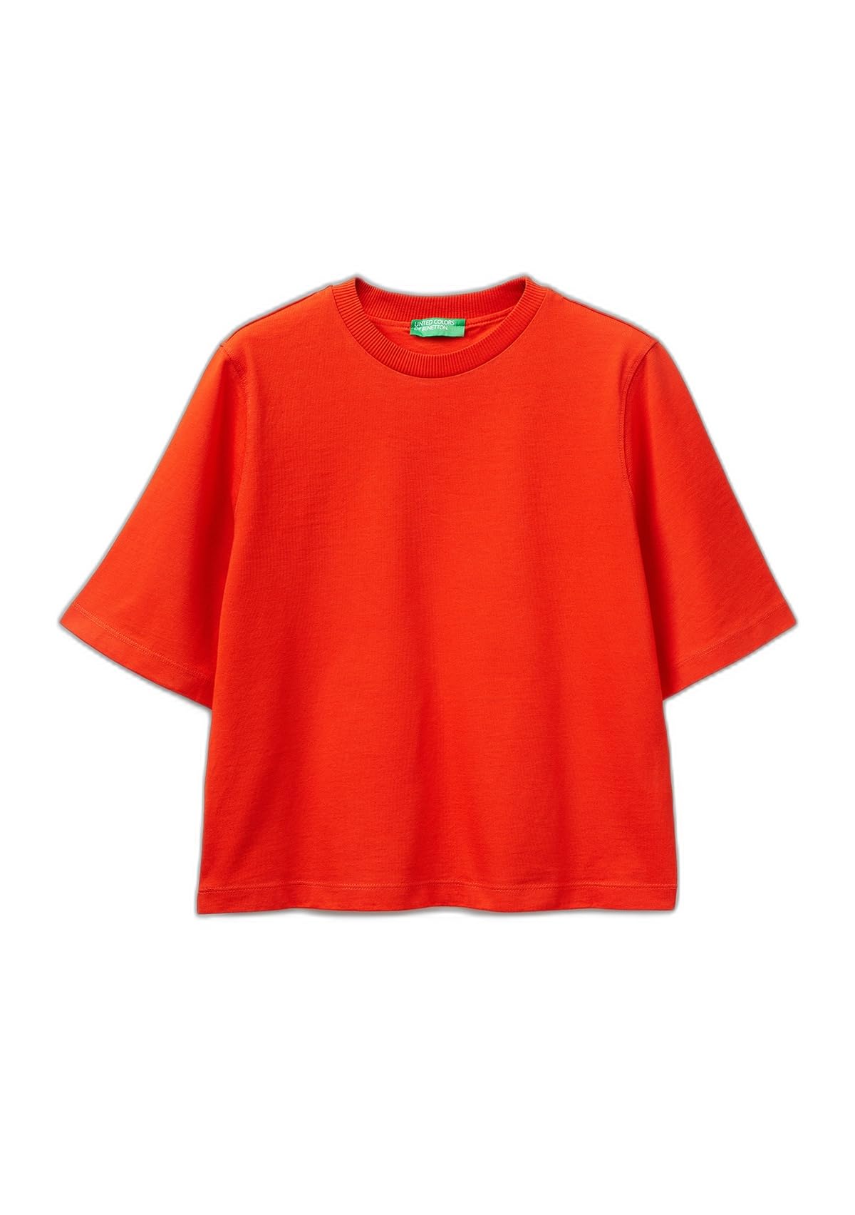 Benetton 3bl0e17g5 T-shirt Donna rosa taglia XS