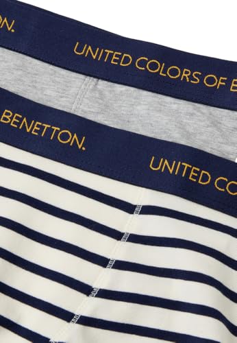 Benetton 3q4c0x018 boxer bimbo set 2 pezzi righe 90