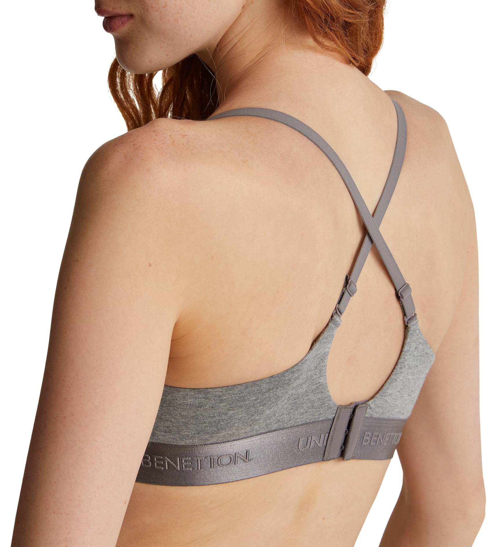 Benetton Slip 3OP81S01L Fianco Alto Cotone Organico Donna