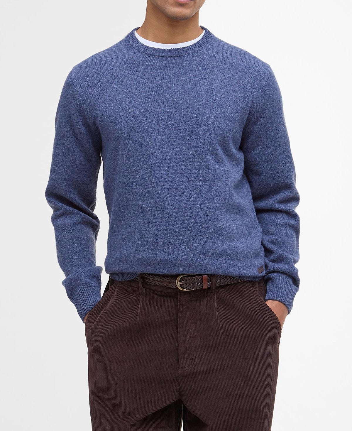 Barbour Essential Patch Crew MKN0584 Maglione Indigo