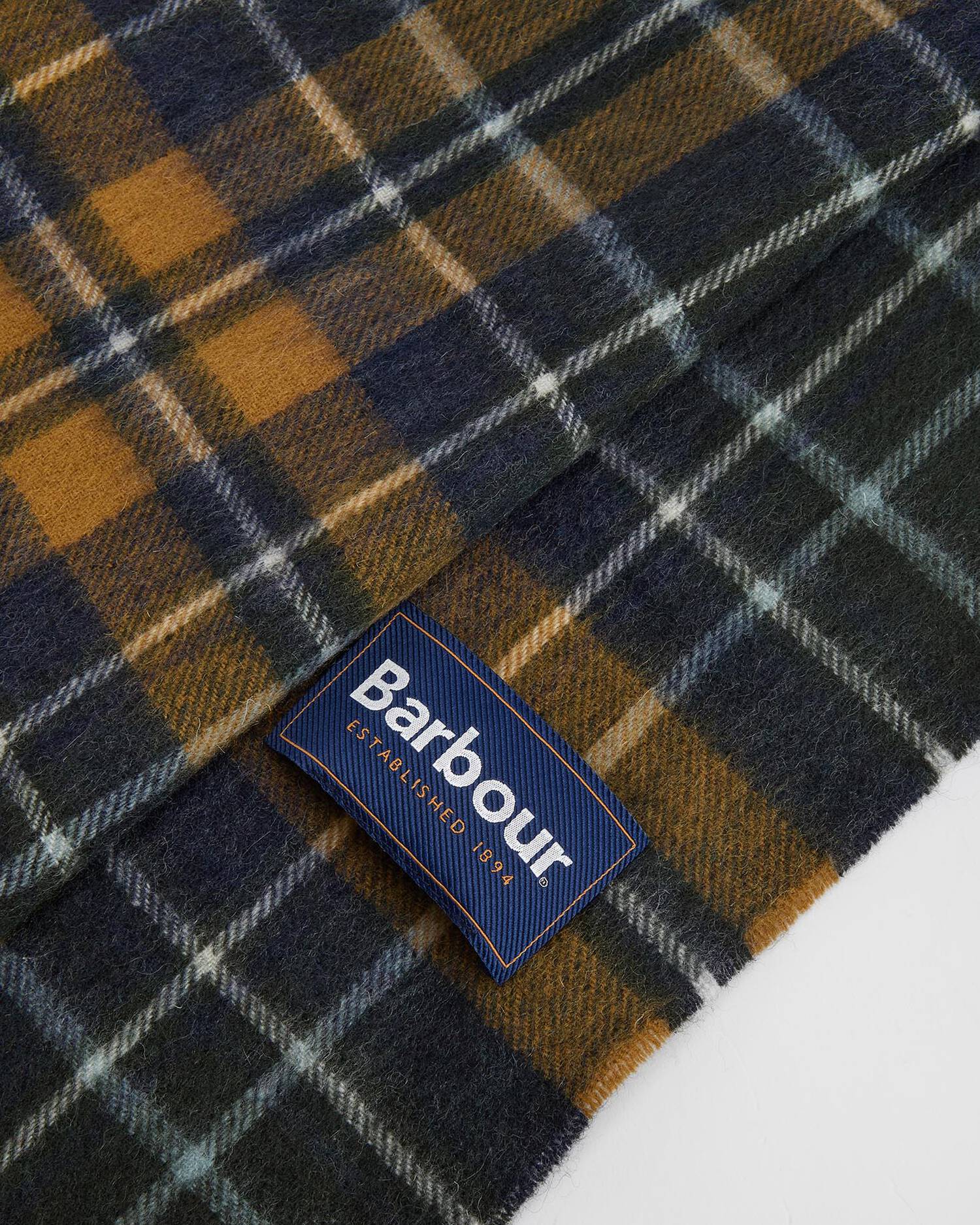 Barbour New Check Tartan sciarpa uomo forest lana