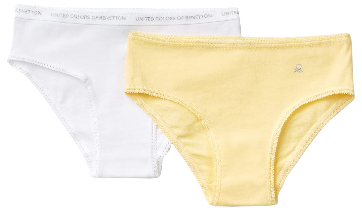 Benetton Set 2 Slip 3mc10s1bf Bambina Cotone