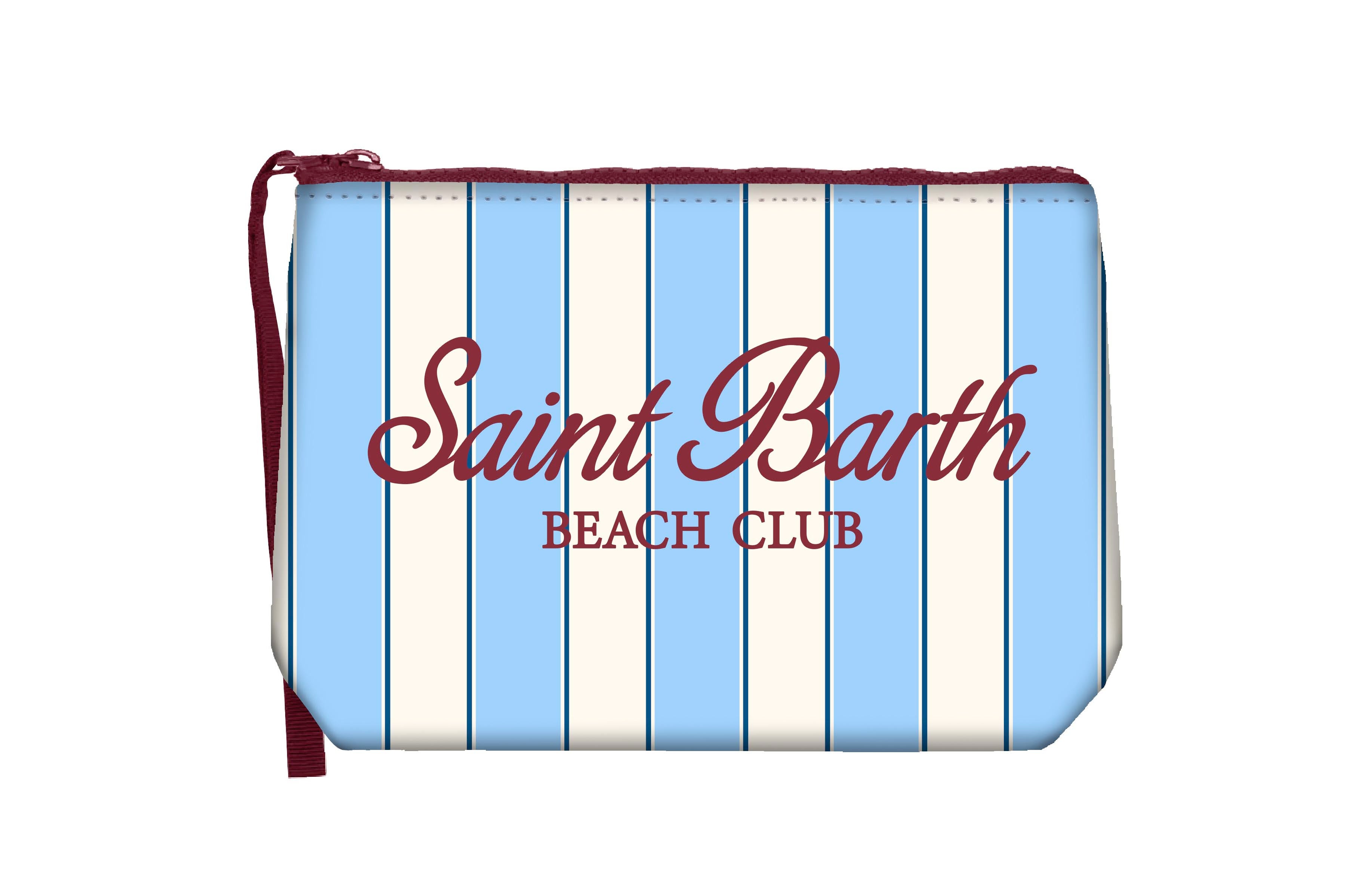 MC2 Saint Barth Aline pochette beach stripes azzurro