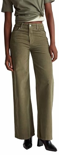Benetton pantalone velluto donna wide fit 1000 righe