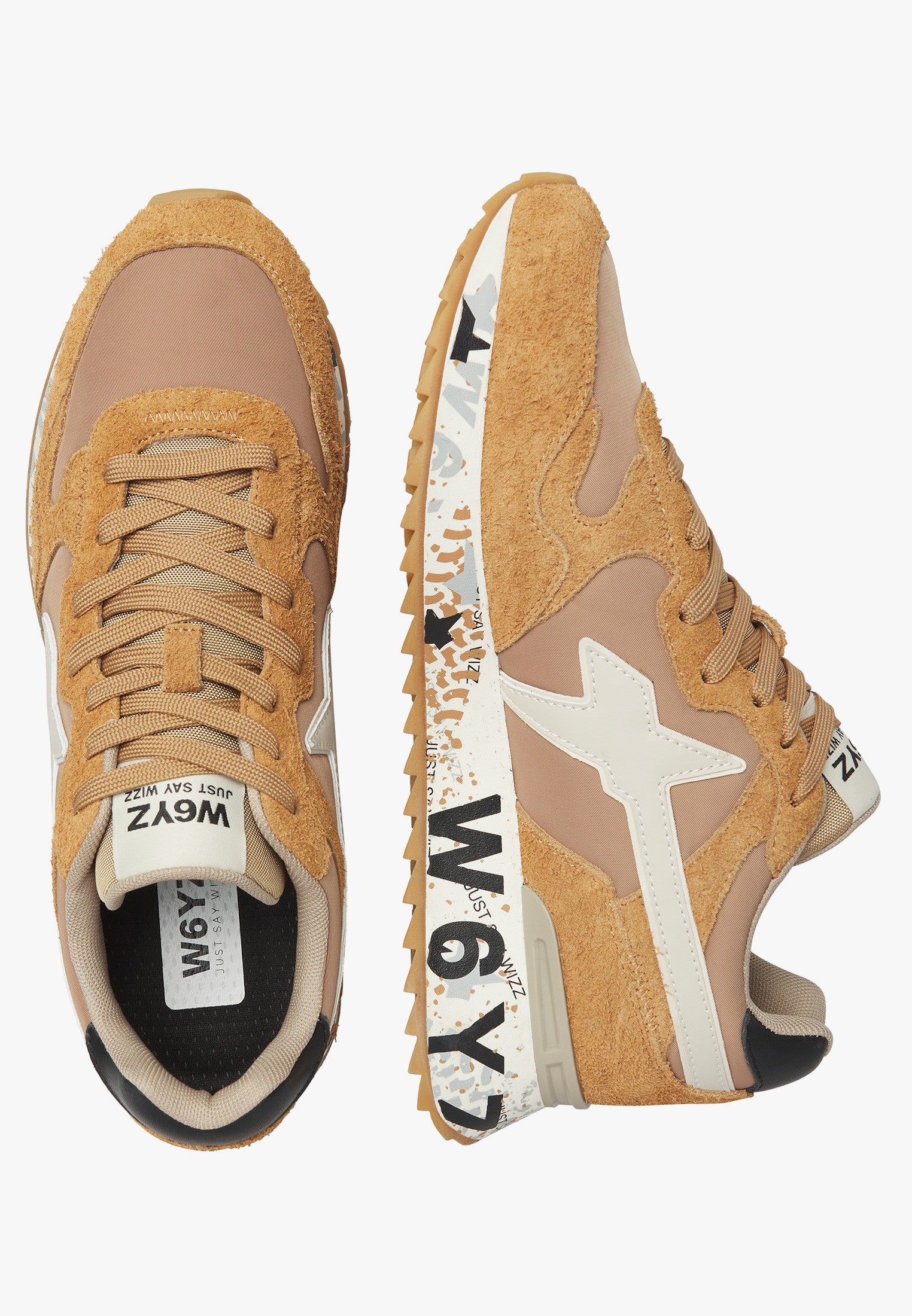 W6YZ Yak-M 2015185 47 sneakers uomo marrone beige suede