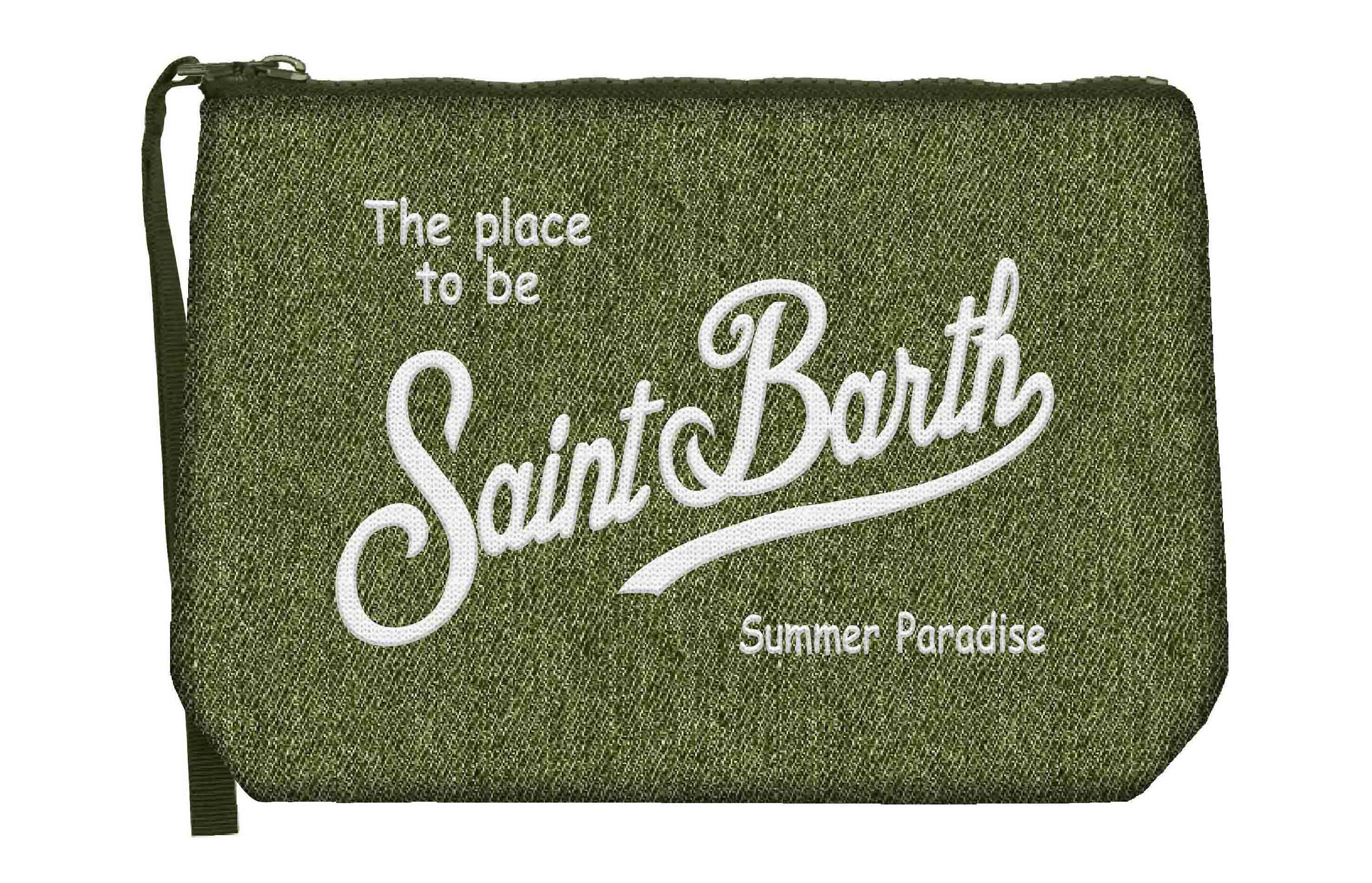 MC2 Saint Barth Aline Denim Pochette Verde